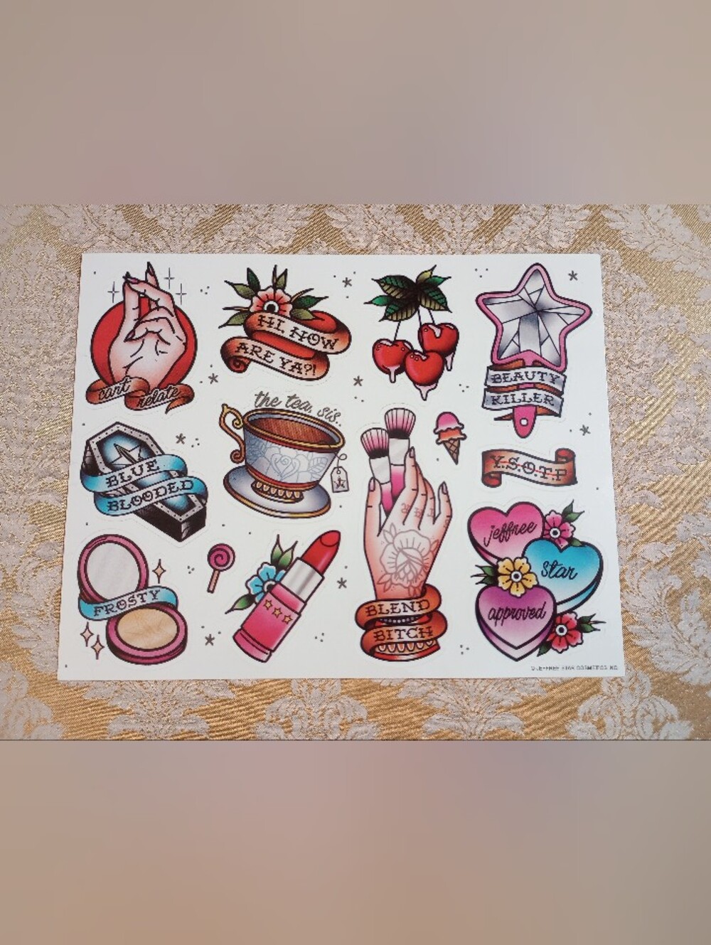 Limited Edition Jeffree Star Sticker Sheet